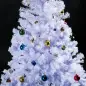 Árbol de Navidad Artificial 150 cm con 680 Ramas de PVC 48 Decoraciones Incluidas Ø85x150 Blanco
