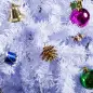 Árbol de Navidad Artificial 150 cm con 680 Ramas de PVC 48 Decoraciones Incluidas Ø85x150 Blanco