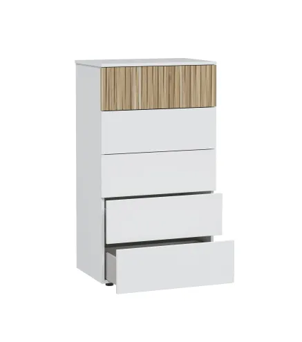 TEMPUS Sinfonier 5 cajones Blanco Artik/Natur