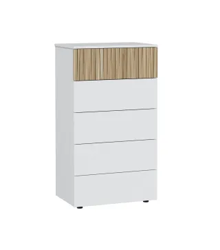 TEMPUS Sinfonier 5 cajones Blanco Artik/Natur | Muebles kit