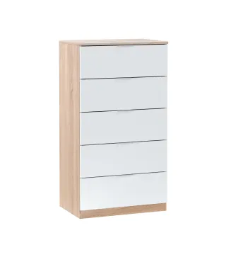 HAYA Cómoda 5c R.Canadian/Blanco Artik | Muebles kit