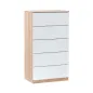 Cómoda HAYA 5 Cajones Blanco Artik/Roble Canadian