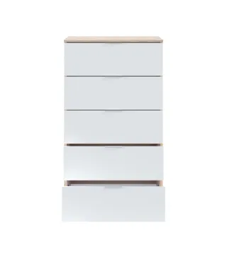 HAYA Cómoda 5c R.Canadian/Blanco Artik | Muebles kit