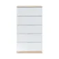Cómoda HAYA 5 Cajones Blanco Artik/Roble Canadian