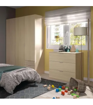 Cómoda LOW COST 3 Cajones Roble Canadian