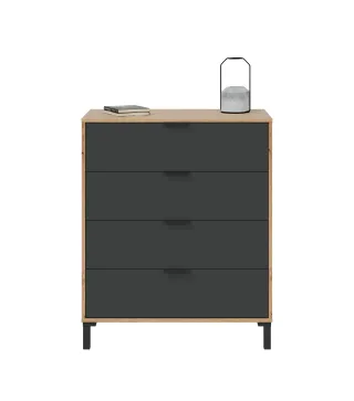 ENZO Cómoda 4c R.Nodi/Gris Antracita