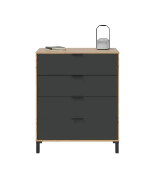 ENZO Cómoda 4c R.Nodi/Gris Antracita