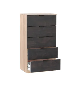 HAYA Cómoda 5c R.Canadian/Oxido | Muebles kit