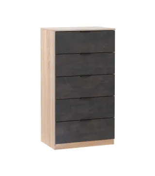 HAYA Cómoda 5c R.Canadian/Oxido | Muebles kit