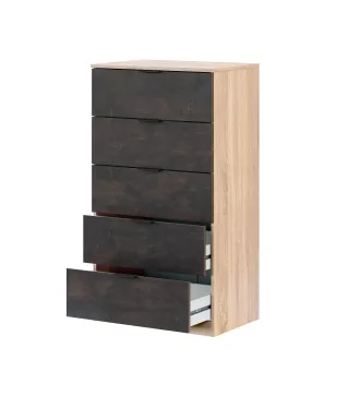 HAYA Cómoda 5c R.Canadian/Oxido | Muebles kit