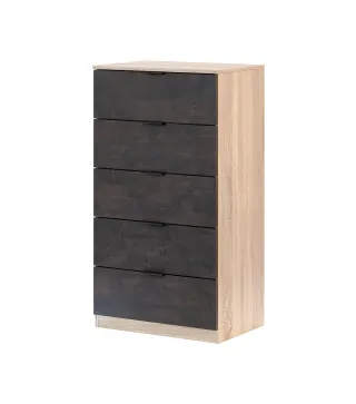 HAYA Cómoda 5c R.Canadian/Oxido | Muebles kit