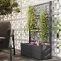 Jardinera con Enrejado de Ratán Jardinera Exterior Grande para Plantas Trepadoras Maceta con Forro Gris Oscuro Jardinera con Enrejado de Ratán Jardinera Exterior Grande para Plantas Trepadoras Maceta con Forro Gris Oscuro