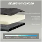Sofá Cama de 2 Plazas Plegable Tapizado en Chenilla con Acolchado Grueso Reposabrazos Anchos 2 Almohadas Gris Oscuro