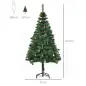 Árbol de Navidad Artificial 150 cm con 420 Ramas Adornos Piñas Decoración Navideña para Interiores Verde