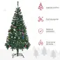 Árbol de Navidad Artificial 150 cm con 420 Ramas Adornos Piñas Decoración Navideña para Interiores Verde