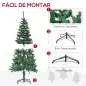 Árbol de Navidad Artificial 150 cm con 420 Ramas Adornos Piñas Decoración Navideña para Interiores Verde
