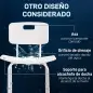 Silla para Ducha con Respaldo Altura Regulable y Antideslizante Carga 136 kg para Ancianos y Discapacitados