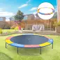 Cubierta de Protección Acolchada para Cama Elástica Borde de Seguridad para Trampolines con Diámetro Ø244 cm Multicolor