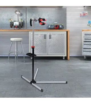 Soporte de Reparación Caballete de Bicicleta para Hogar con Altura Ajustable y Giratorio 100x66x180 cm Negro