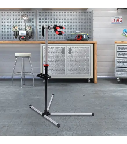 Soporte de Reparación Caballete de Bicicleta para Hogar con Altura Ajustable y Giratorio 100x66x180 cm Negro