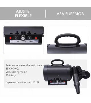 Secador Pelo Potencia para Mascotas