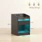 Mesita de Noche con Estación de Carga Luz LED RGB Cajón Estante Abierto Puertos USB y Control Remoto 40x40x58 Cm Negro