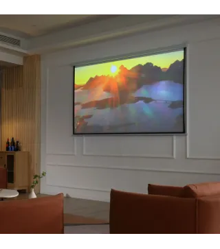 Pantalla de Proyector Manual 120 Pulgadas Formato 4:3/16:9 para Interior y Exterior 244x183 cm Blanco