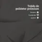 Cojín para Banco de Jardín o para Balancín de Jardín 120x110x12 cm de 2 Plazas con 6 Cordones de Fijación Negro