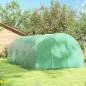 Invernadero de Túnel 6x3x2 m con Puerta Enrollable 8 Ventanas de Malla y Estructura de Acero Galvanizado Verde