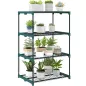 Soporte para Plantas de 4 Niveles Estantería para Plantas de Acero Estantes de Rejilla 67x49x105 cm Verde Oscuro Soporte para Plantas de 4 Niveles Estantería para Plantas de Acero Estantes de Rejilla 67x49x105 cm Verde Oscuro