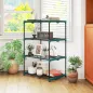 Soporte para Plantas de 4 Niveles Estantería para Plantas de Acero Estantes de Rejilla 67x49x105 cm Verde Oscuro
