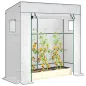 Invernadero de Exterior con Ventanas de Malla y Puerta con Cremallera para Cultivar Plantas Flores 196x77x197 cm Blanco