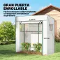Invernadero de Exterior con Ventanas de Malla y Puerta con Cremallera para Cultivar Plantas Flores 196x77x197 cm Blanco