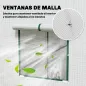 Invernadero de Exterior con Ventanas de Malla y Puerta con Cremallera para Cultivar Plantas Flores 196x77x197 cm Blanco