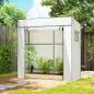 Invernadero de Exterior con Ventanas de Malla y Puerta con Cremallera para Cultivar Plantas Flores 196x77x197 cm Blanco