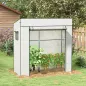 Invernadero de Exterior con Ventanas de Malla y Puerta con Cremallera para Cultivar Plantas Flores 196x77x197 cm Blanco