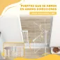 Barrera de Seguridad para Niños y Perros Ancho 76-89 cm Bloqueo Doble y Cierre Automático Apertura Dos Sentidos Blanco