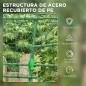 Enrejado de Pepino 206 cm Enrejado de Jardín de Arco para Plantas Trepadoras al Aire Libre con Marco de Acero Verde