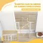 Barrera de Seguridad para Niños y Perros Ancho 76-103 cm Bloqueo Doble y Cierre Automático Apertura Dos Sentidos Blanco