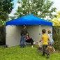 Carpa Plegable Pop-up 3x3 m con 2 Paredes Laterales Anti-UV Altura Ajustable Sacos de Arena y Bolsa de Transporte Azul