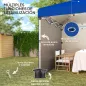 Carpa Plegable Pop-up 3x3 m con 2 Paredes Laterales Anti-UV Altura Ajustable Sacos de Arena y Bolsa de Transporte Azul