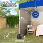 Carpa Plegable Pop-up 3x3 m con 2 Paredes Laterales Anti-UV Altura Ajustable Sacos de Arena y Bolsa de Transporte Azul Carpa Plegable Pop-up 3x3 m con 2 Paredes Laterales Anti-UV Altura Ajustable Sacos de Arena y Bolsa de Transporte Azul
