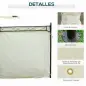 Cenador de Jardín 4x3m Pabellón con Techo Doble Transpirable y 4 Cortinas Laterales Extraíbles Carpa de Acero Anti-UV Gazebo par