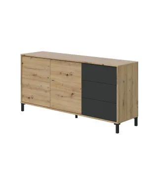URBAN PLUS Aparador 2p + 3c R.Nodi/Gris Antracita | Muebles kit