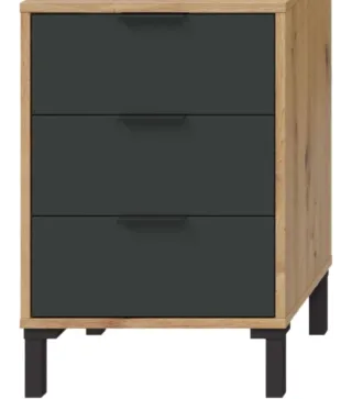 ENZO Cabezal + 2 mesitas (3C) R.Nodi/Gris Antracita | Muebles kit