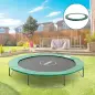 Cubierta de Protección Acolchada para Cama Elástica Borde de Seguridad para Trampolines con Diámetro Ø244 cm Verde