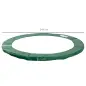 Cubierta de Protección Acolchada para Cama Elástica Borde de Seguridad para Trampolines con Diámetro Ø244 cm Verde