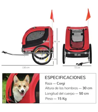 Remolque Bicicleta de Mascota