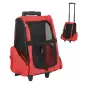 Transportín 2 en 1 para Mascotas Mochila o Carrito de Viaje para Perro y Gato con 2 Ruedas con Asa retráctil de Aluminio y Bolsi