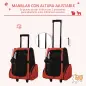 Transportín 2 en 1 para Mascotas Mochila o Carrito de Viaje para Perro y Gato con 2 Ruedas con Asa retráctil de Aluminio y Bolsi